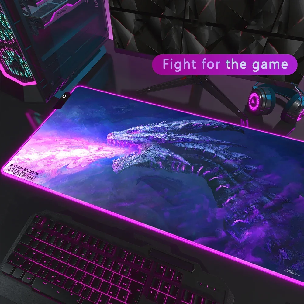 Enhanced RGB Gaming Mousepad - Extra Large Desk Mat with LED Lighting