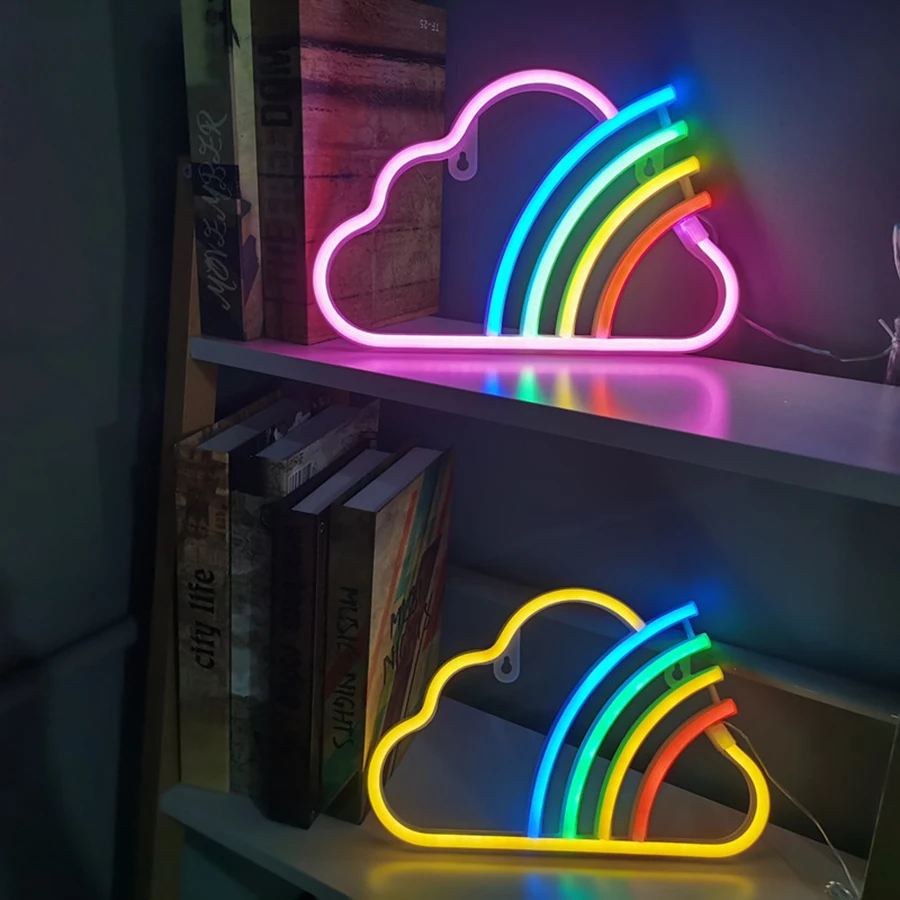 Led Rainbow Cloud Neon Light Sign New Modeling Lamp Photograph