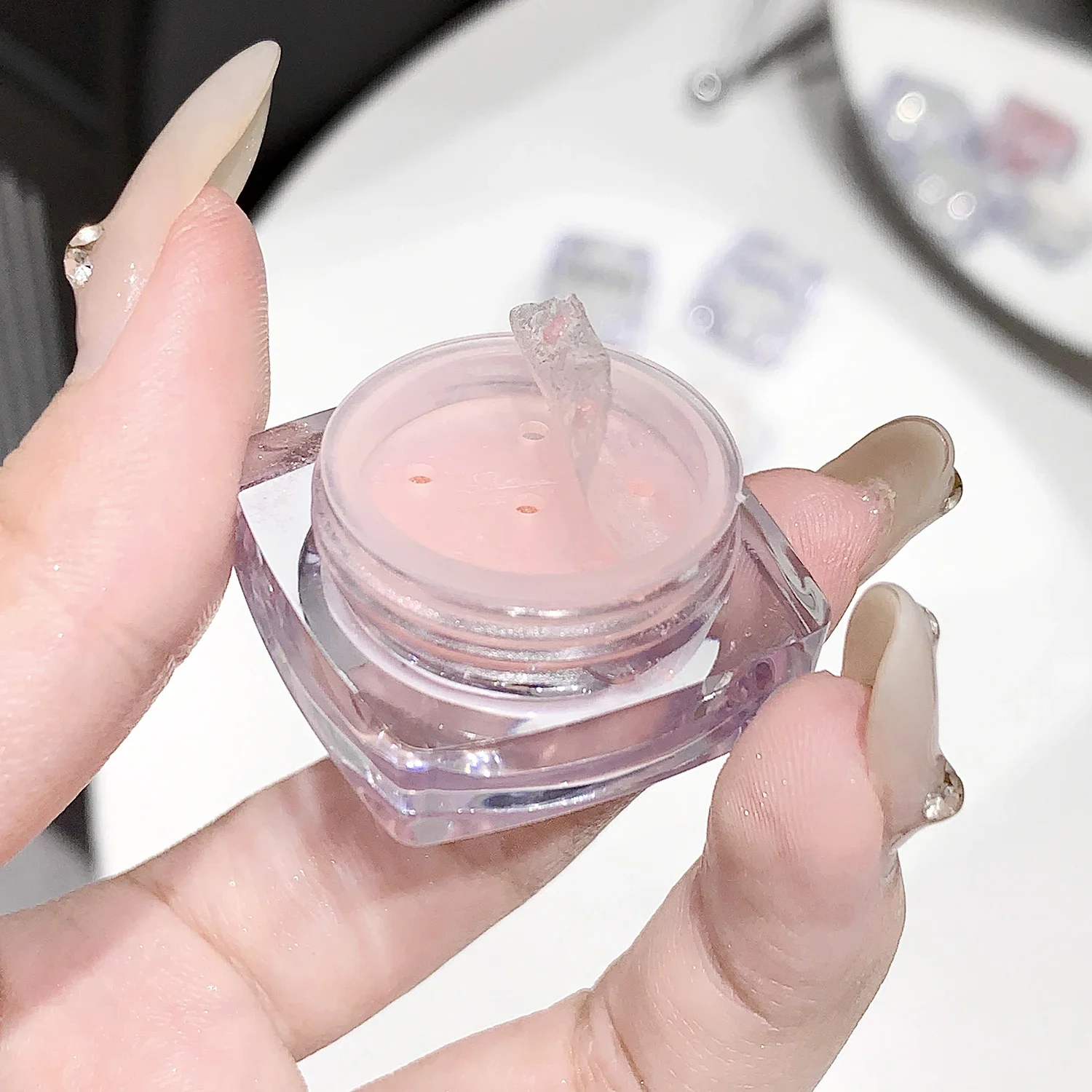 White Moonlight Fairy Highlight Powder Face Body Brightening High Gloss Loose Highlighter Pearl Shimmer Eyeshadow Glitter Powder 6