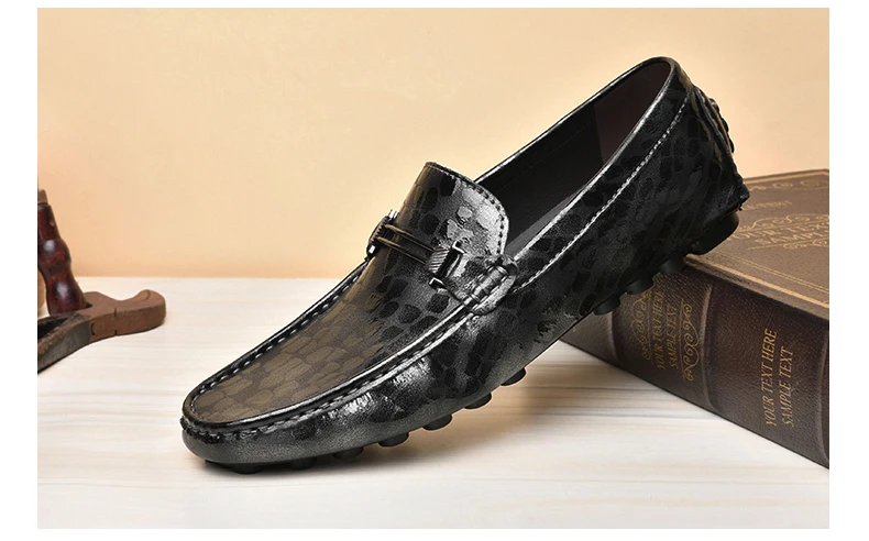 Herren Loafer mit 4,5 cm Absatz – Schwarze/Graue Sneaker aus weichem PU-Leder für Herren – Höhenerhöhende Schuhe für größere Erscheinungsbild – Detail 22