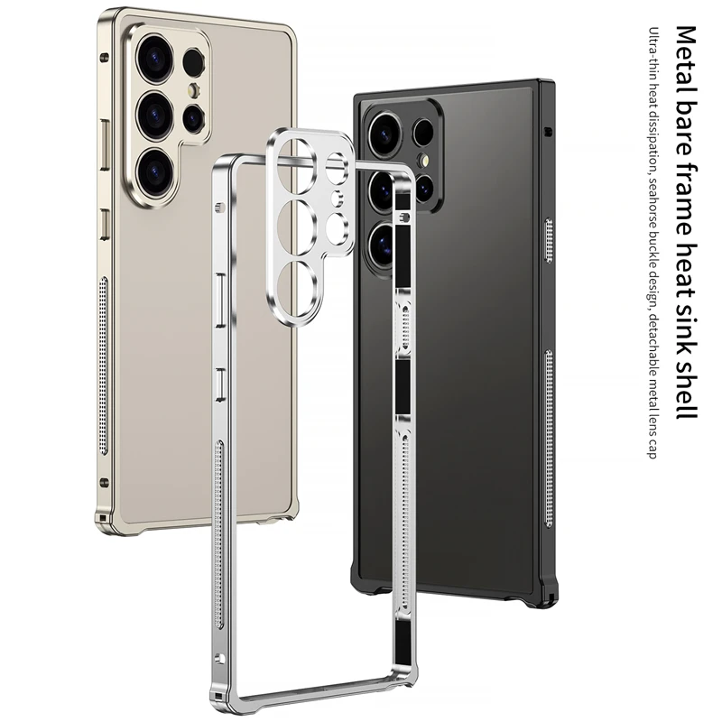 Sleek Aluminum Alloy Cooling Phone Bumper Case