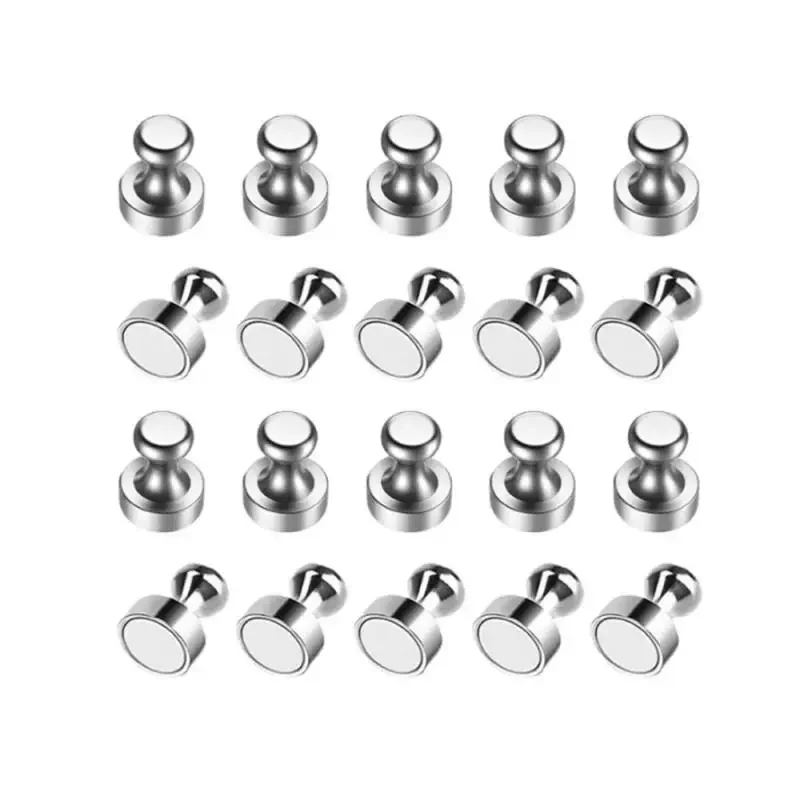 Strong Magnetic Push Pins Neodymium Magnet Sucker Pushpins Metal Thumbtack Hanging Hook for Refrigerator Whiteboard Office