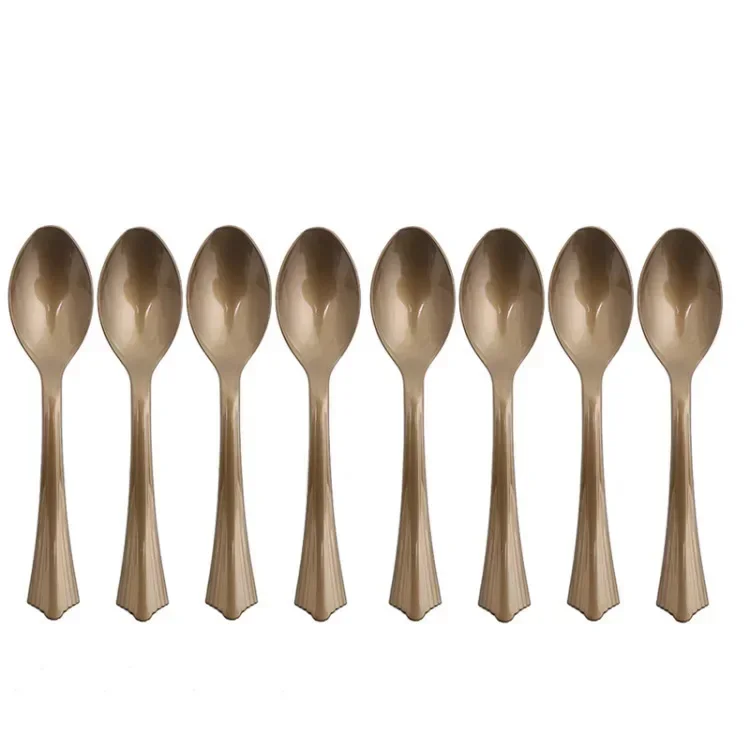 20-teiliges Gold-Einweggeschirr-Set mit Heißprägung für Geburtstage, Feiertage, Freunde, Versammlungen, Veranstaltungsort, Dekoration, Partyzubehör – Detail 8