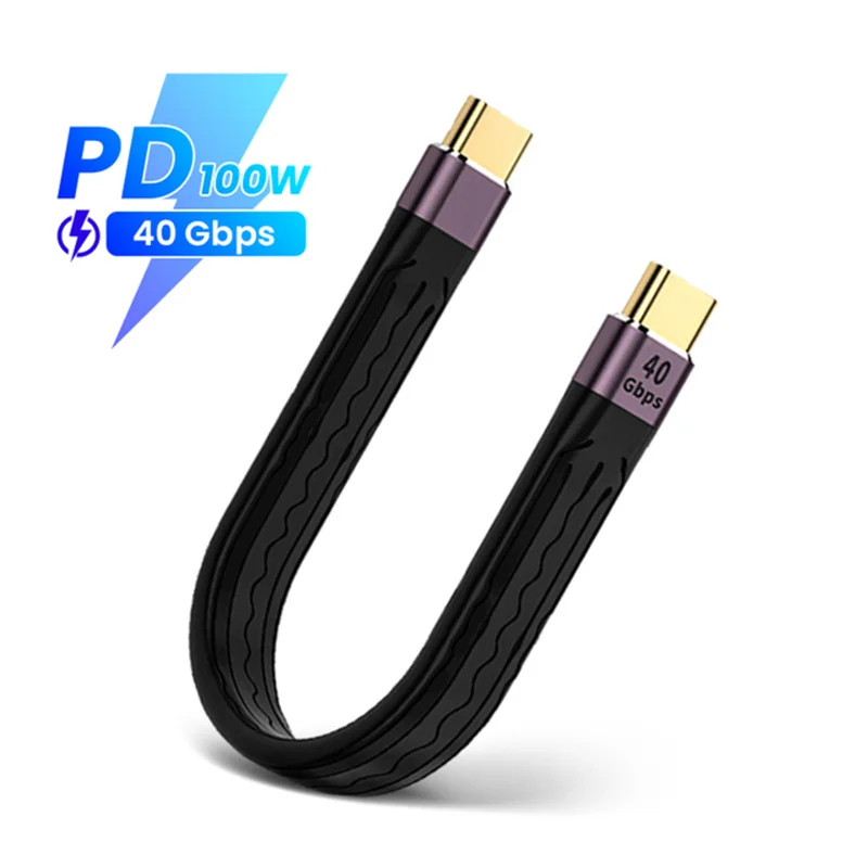 

USB 4.0 Gen3 Data Cable PD 100W 5A Fast Charging USB C to Type C Cable Thunderbolt 3 4K@60Hz Cable USB Tipo C 40Gbps Data Cabel