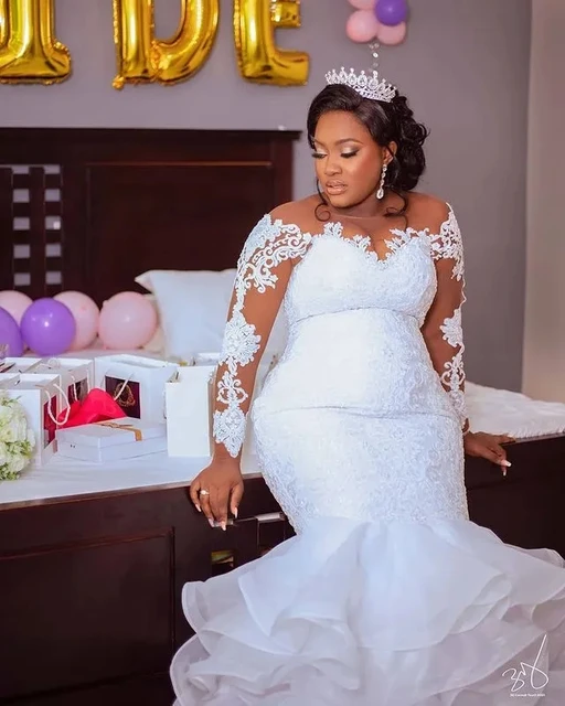 Mermaid Wedding Wedding Dresses For Plus Size Women African
