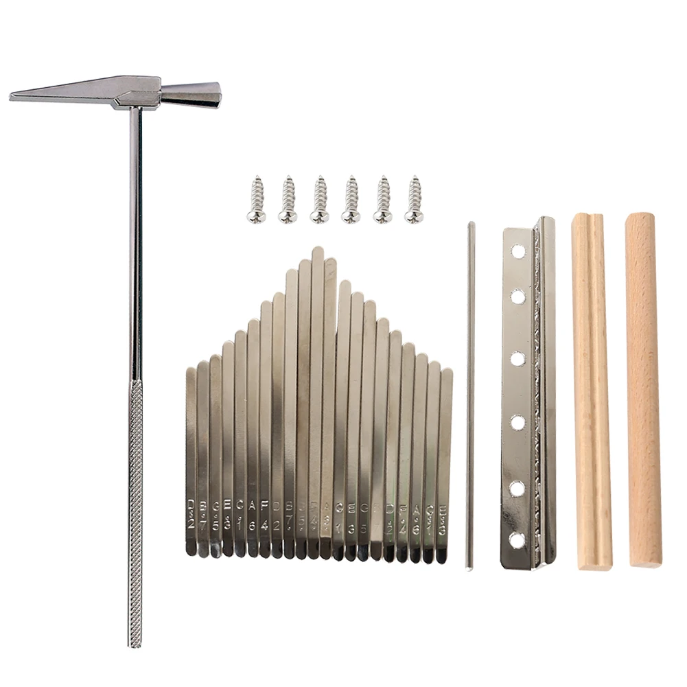 21 Key Kalimba Steel Key + Wood Bridge + Steel Tuning Hammer Musical Instrument Part musical instrument