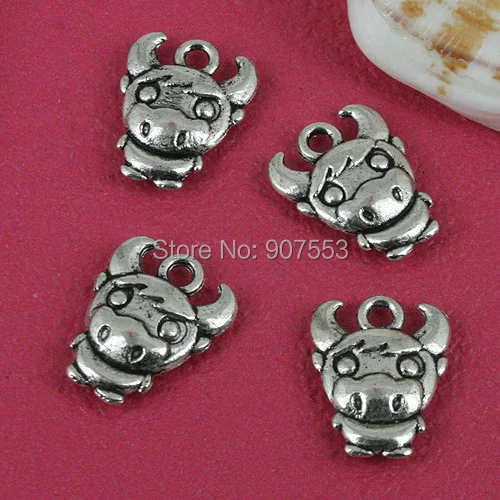 

20pcs 15*12mm Tibetan Silver Color Cut Cartoon Cattle Charms EF0495 Charms for Jewelry Making