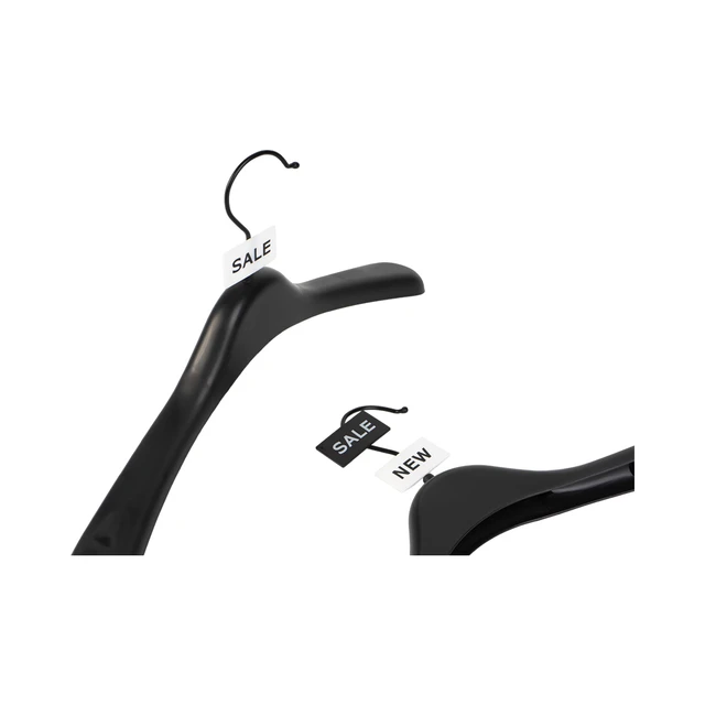 Plastic Clothes Hangers With Black And White Color Of Many Size