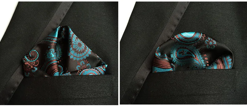 30 Farben 25 * 25 cm Herren-Business-Anzüge Einstecktuch Taschentücher für Hochzeit Mode Paisley Dot Taschentücher Herren-Taschentuch – Detail 8