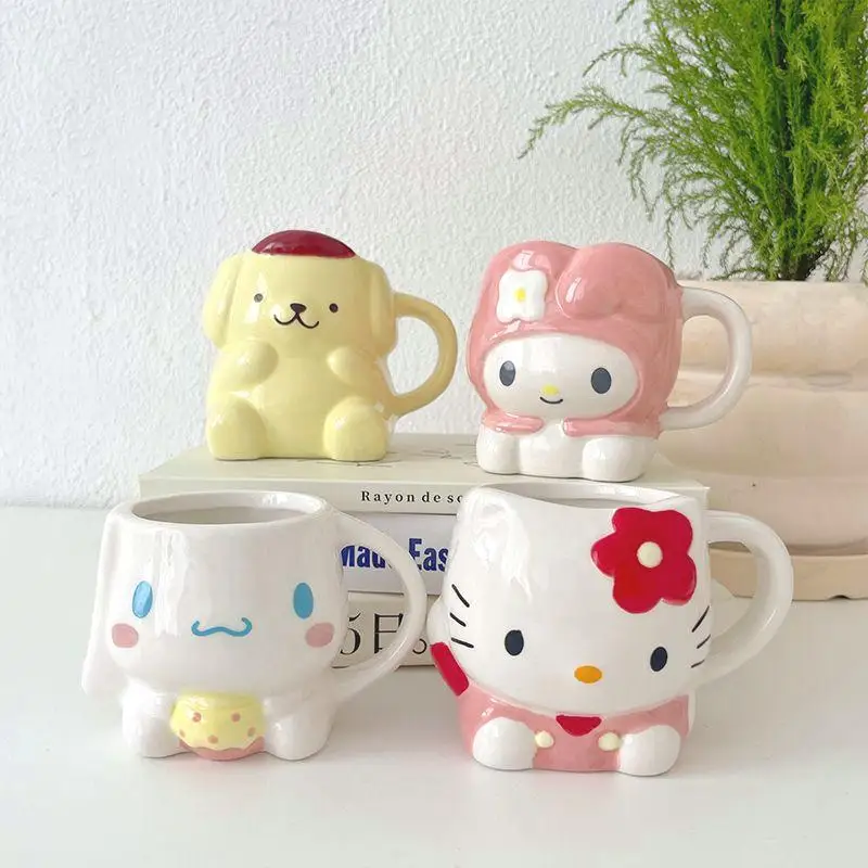 Hellokitty New Ceramic Water Cup Originalità Cinnamoroll Mymelody A Moulyl Of Glass Cartoon Kawaii Girl Gifts Tazza Per Bambini
