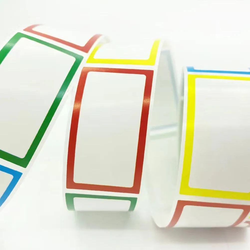 접착제가 필요 없는 4롤 빈 접착 라벨 스티커, 주방 식료품 저장실 보관함, 항아리, 상자, 가정 및 사무실 정리용