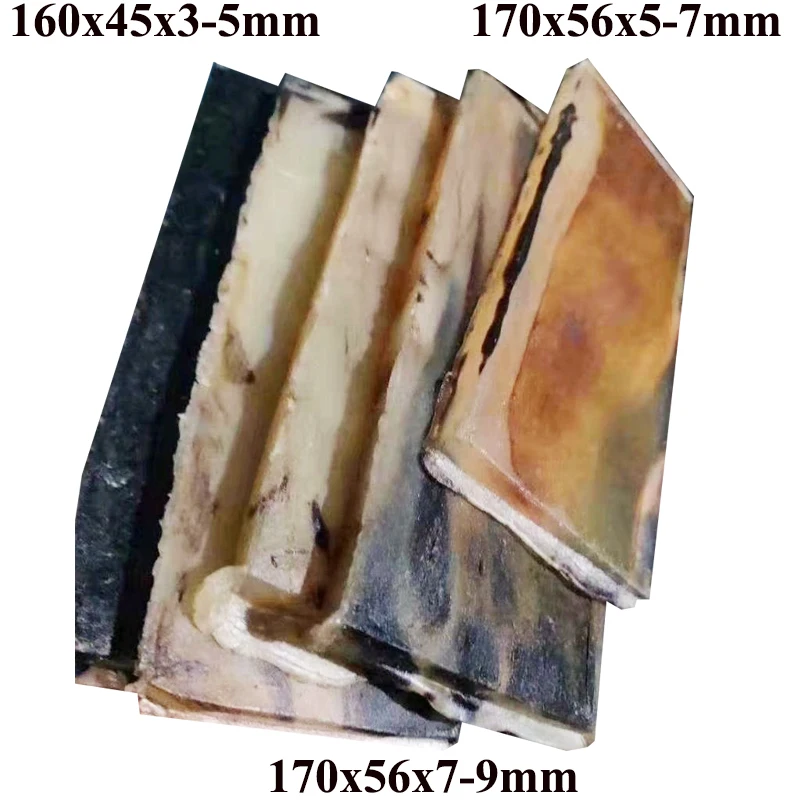 

1 шт. натуральный красочный овечьи рога, ручка из сырья, искусственный материал, ручка кухонного ножа, 170x56x9 мм