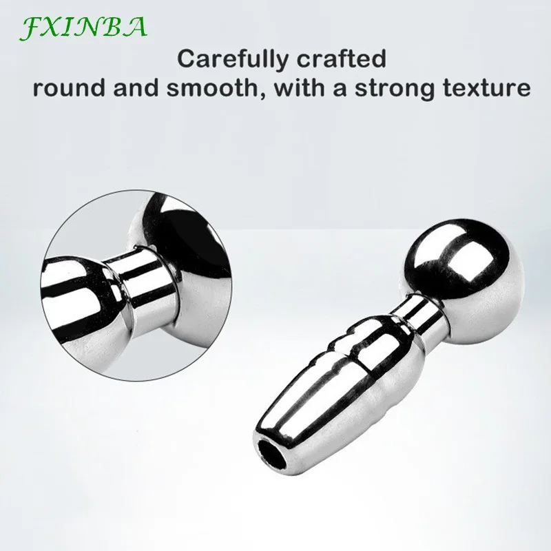 FXINBA Stainless Steel Urethral Catheter Dilator Male Penis Plug Threaded Urethra Sound Stimulator Sex Toy For Men Masturbation