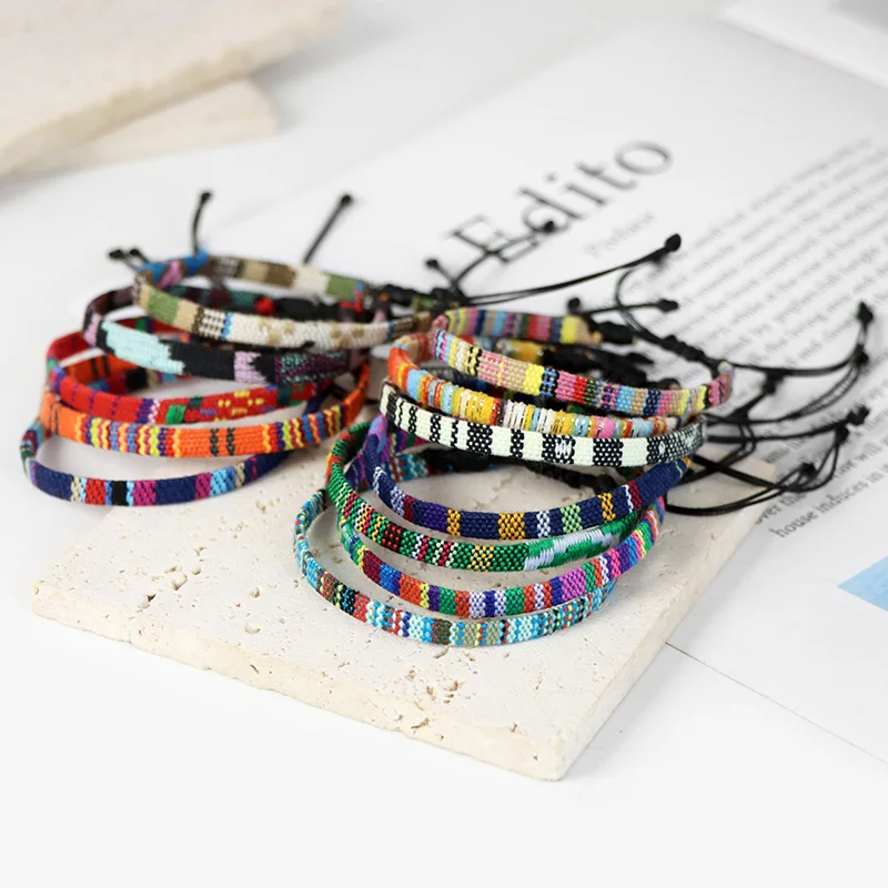 10 Bracelets De Cheville Bohème Tressés à La Main - Réglables Pour Plage, Festival Ou Quotidien