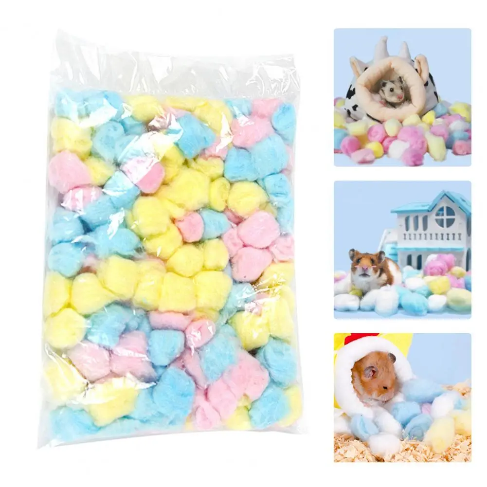 100Pcs/Bag Soft Colorful Winter Keep Warm Cotton Ball Cute Cage