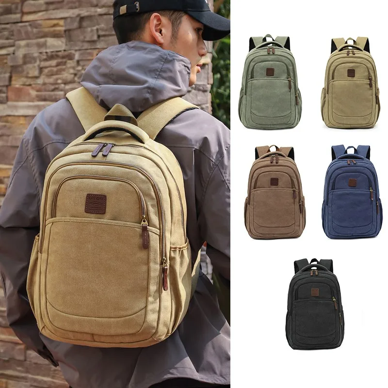 Multilayer Design Men Backpack Large Capacity Laptop Backpacks For