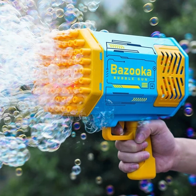 New 69-Hole Bazooka Bubble Machine Toy Electric Soap Water Bubble Machine Summer Outdoor Party Charging Toys For Kids Gifts 3