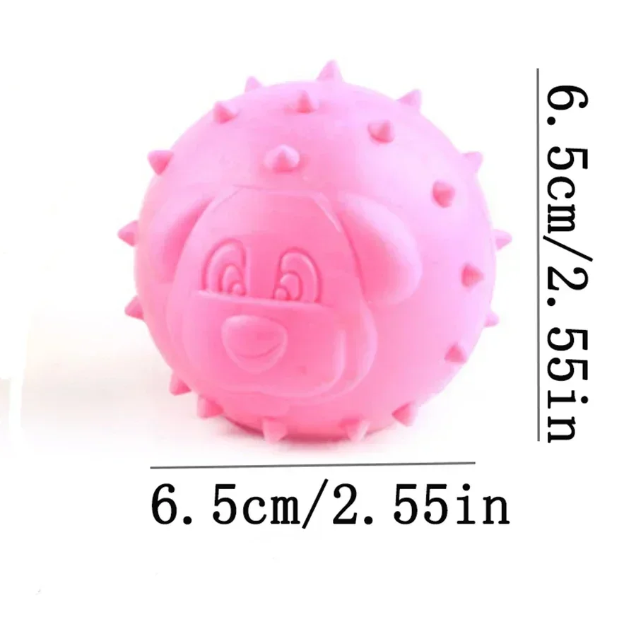 1PC dog face grinding rubber ball toy grinding teeth and teeth pet toy