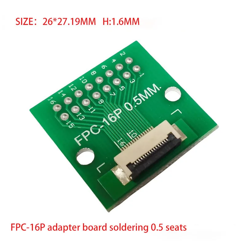 1PCS FPC/FFC 4P-50P Löten 0,5 Buchse mit einer Flip-Cover verbunden mit einer 0,5 MM Plug-in 2,54 Flexible Flachbandkabel Adapter Board – Detail 9
