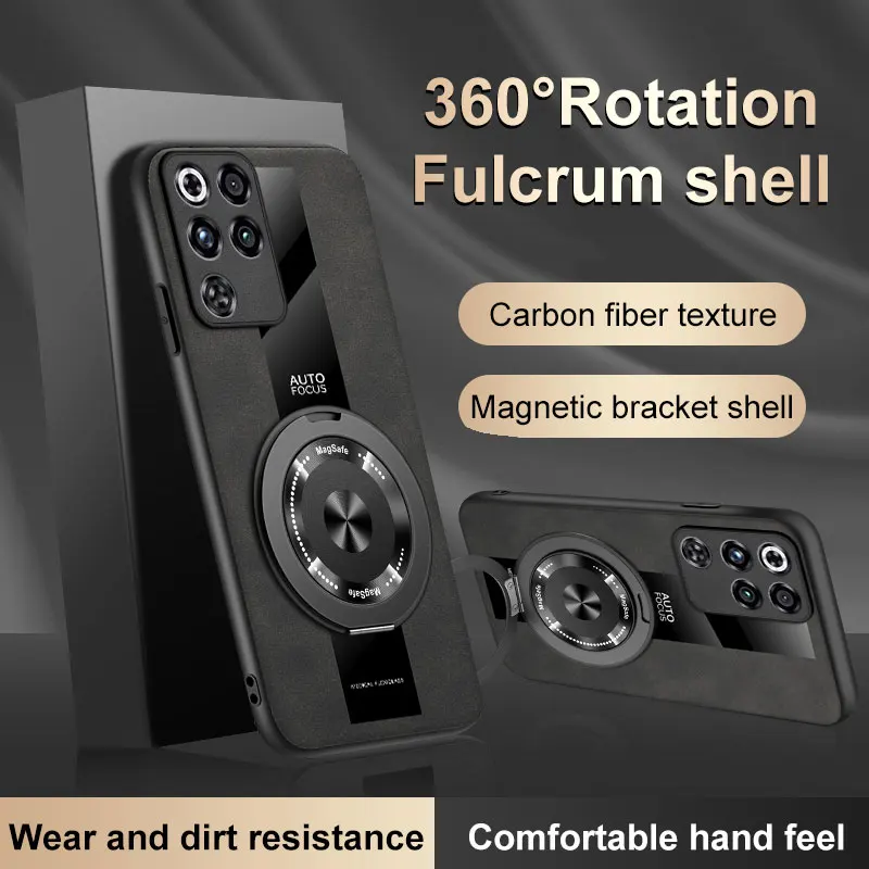 Luxury Leather Brushed 360° Rotating Stand Shockproof Case Cover