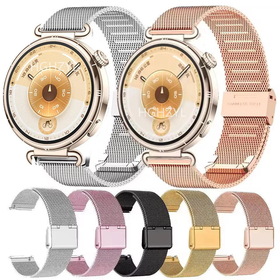 Elegant 18mm Milanese Metal Strap Wristband in Silver