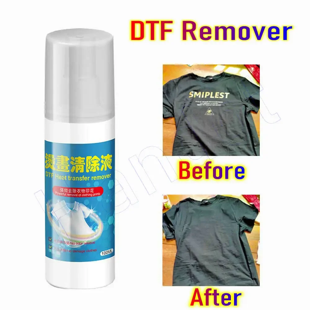 Dtf Liquid Remove Textile Vinyl Remover Clothing for Garments Dtf Ink Cloth Tshirt Vinyl Glue Remov Solution Ink Cleaner Liquid dtf ink remover