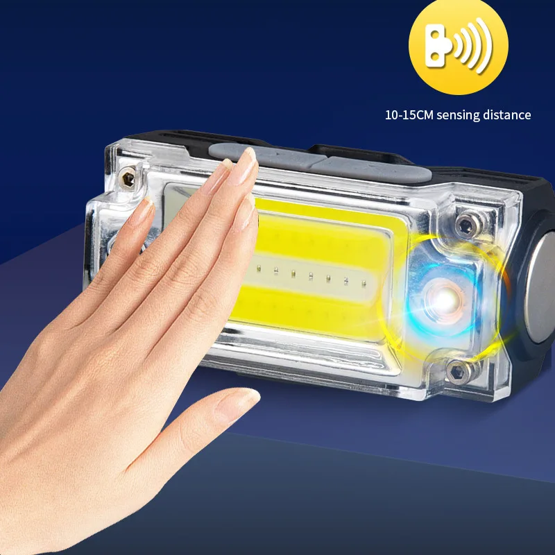 USB rechargeable COB large area light Head mounted outdoor light Night fishing Running Riding Small headlamps