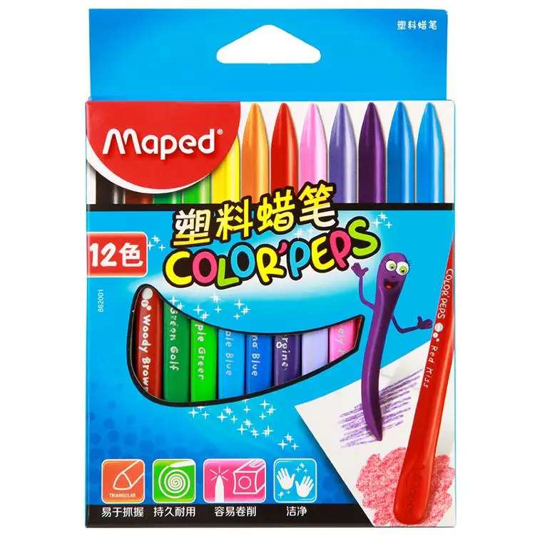 12 Colors Triangular Crayons Safe Colored Pencils for Kid Art Supplies  Children Stationery Kawaii School Supplies Christmas Gift - AliExpress