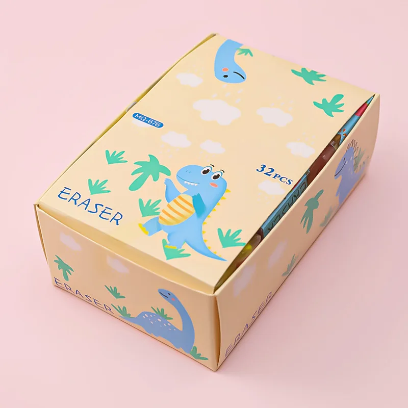 kawaii cartoon dinosaur Eraser Rubber 3 pcs/lot 4B pencil eraser Primary Student Prizes Promotional Gift Stationery