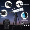 BOSSDUN 40070 Telescope w/Phone Adapter & Sturdy Tripod - 70mm Aperture for Stargazing, Birding, Beginners, Portable Scope 6