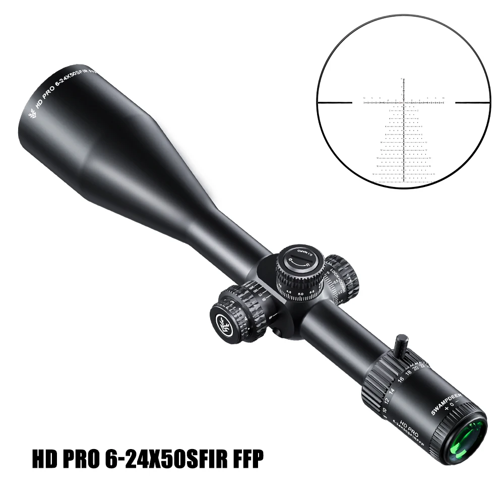 

SWAMP DEER HD PRO 6-24X50SFIR FFP Riflescope Sights Tactical for Air Guns Rifle FFP Scope Sights Optics for Hunting