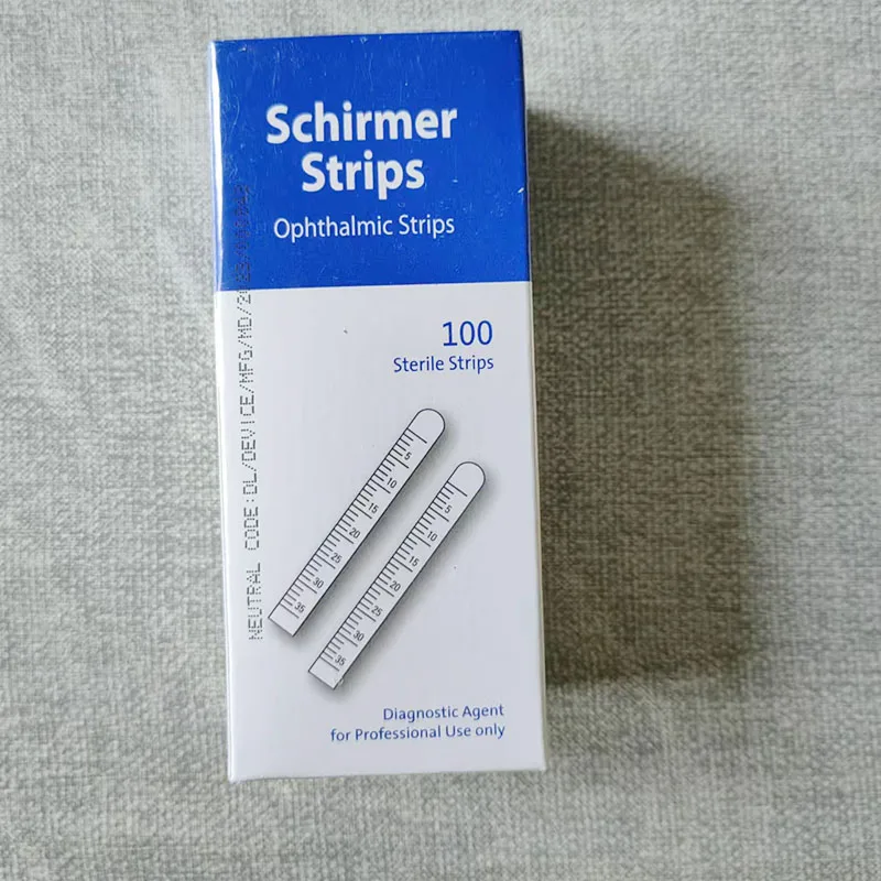 India Tear Detection Filter Paper Strip Fluorescein Sodium Ophthalmic Detection Test Strip 100 Pcs/box ophthalmic surgical instruments