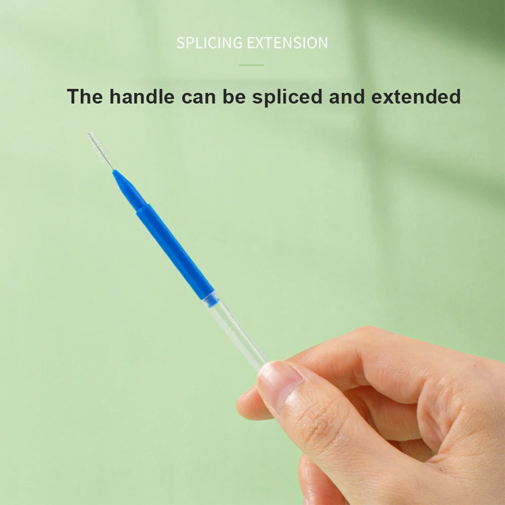 60개 I자형 컬러풀 브러시 픽스 교정용 치아 틈새 브러시 치간 브러시 치아 교정기 청소용 부드러운 브러시