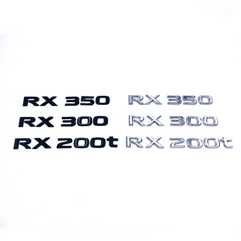 

Car Trunk ABS Chrome Gloss Black Letters Logos Badge Emblem Decals Styling Sticker For Lexus RX RX300 RX350 RX200t Accessories