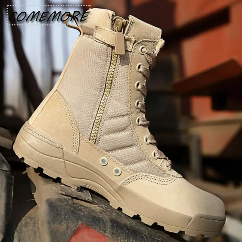 

Fashion Men Boots Winter Outdoor Leather Military Boots Breathable Army Combat Boots Plus Size 46 Desert Boots Walk Shoes Autumn