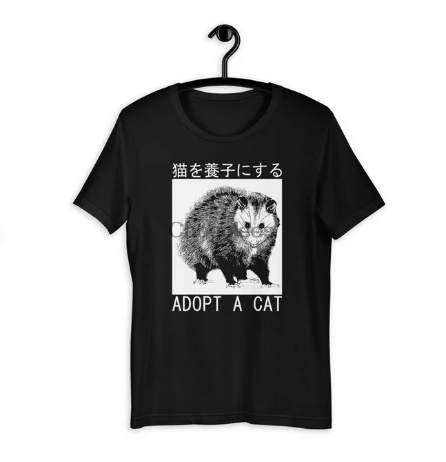 Adopt a Cat Funny Possum Opossum T-Shirt |