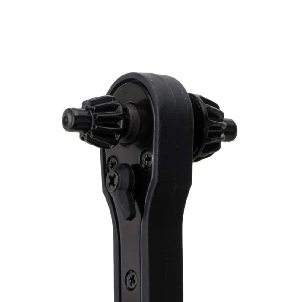

Brand New Ratchet Spanner Key Wrench 150mm 1pc 2 In 1 Black For Electric Drills Non-slip Plastic/Rubber/45#Iron