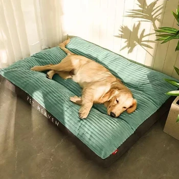 Saed378dea78b4f26b7c2983a57d76970K.jpg Winter Warm Pet Dog Bed Corduroy Dog Sleeping Mat Soft Pet Mat for Small Medium Large Dogs Detachable Washable Puppy Bed