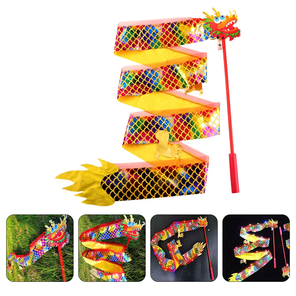 

Ribbon with Stick Colorful Dancing Ribbons Toys Cloth Streamer Rhythmic Child Twerking