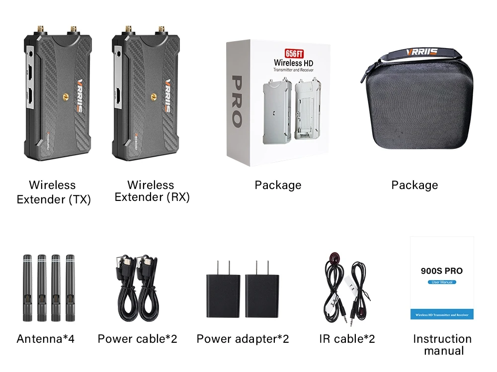 Wireless HDMI Extender kit Support NP-F970 Battery 250M Wireless HDMI Transmitte