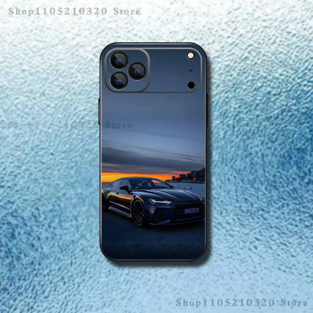 Sleek Black Silicone Phone Case in Automotive Design