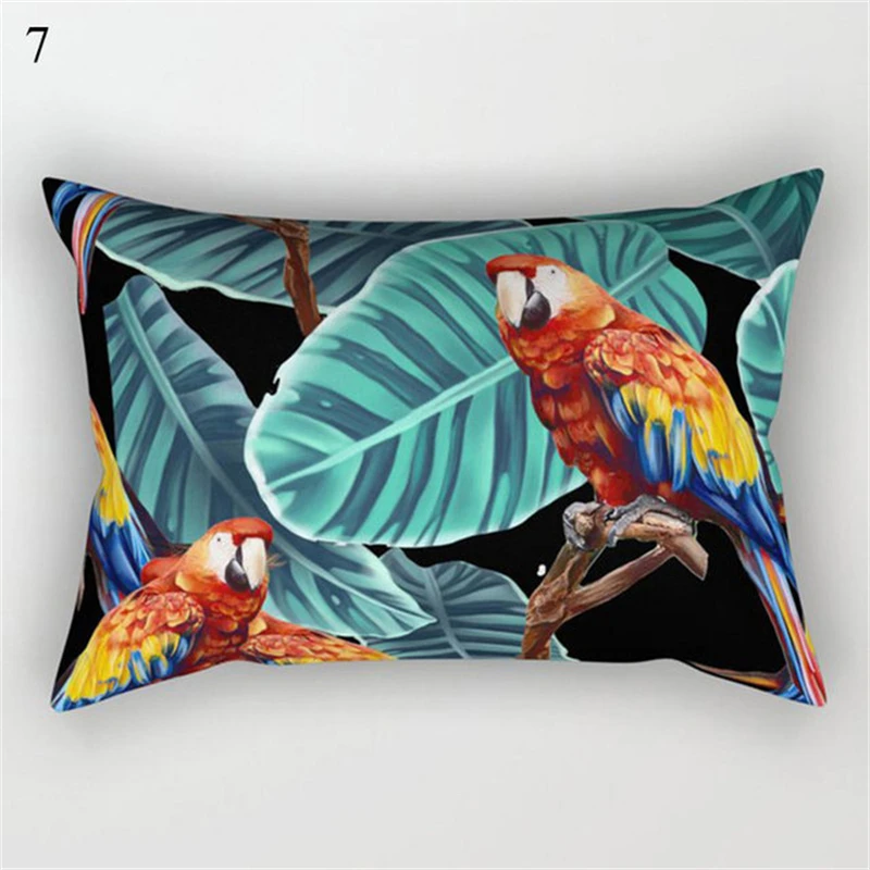 Tropical Plant Pillowcase Green Printing Cushion Cover Decoration Sofa Bed Car Pillowcase Cushion Home Decoration 30*50CM