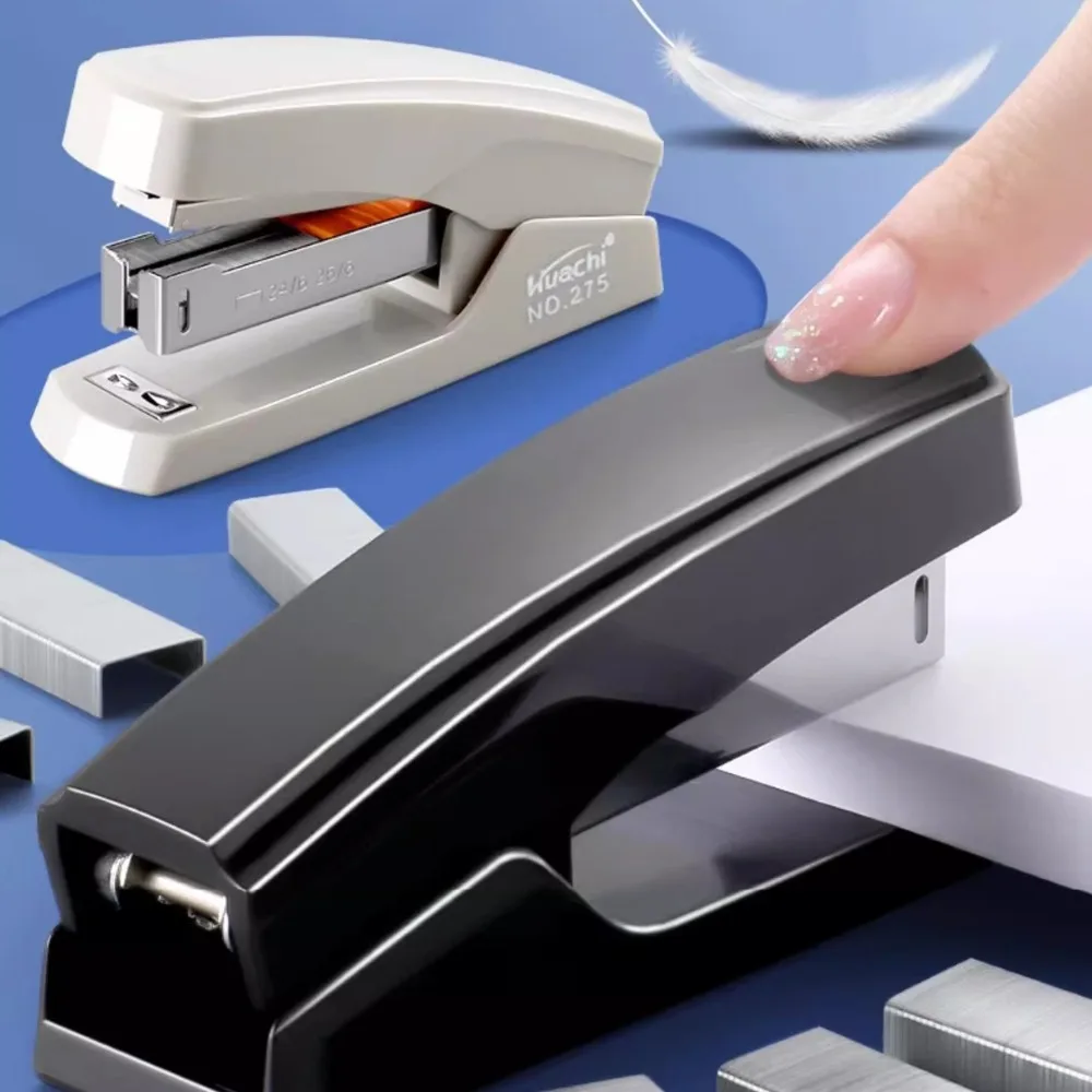 

1 шт. степлер, степлеры для рабочего стола, сверхмощный, экономичный степлер, офисные и школьные принадлежности, серый, черный