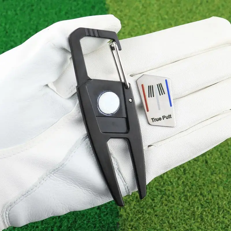 Golf Divot Tool Golf Putting Green Fork Zinc Alloy Golf Divot Repair Tool Pitch Groove Cleaner Golf Pitchforks Golf Accessories 5