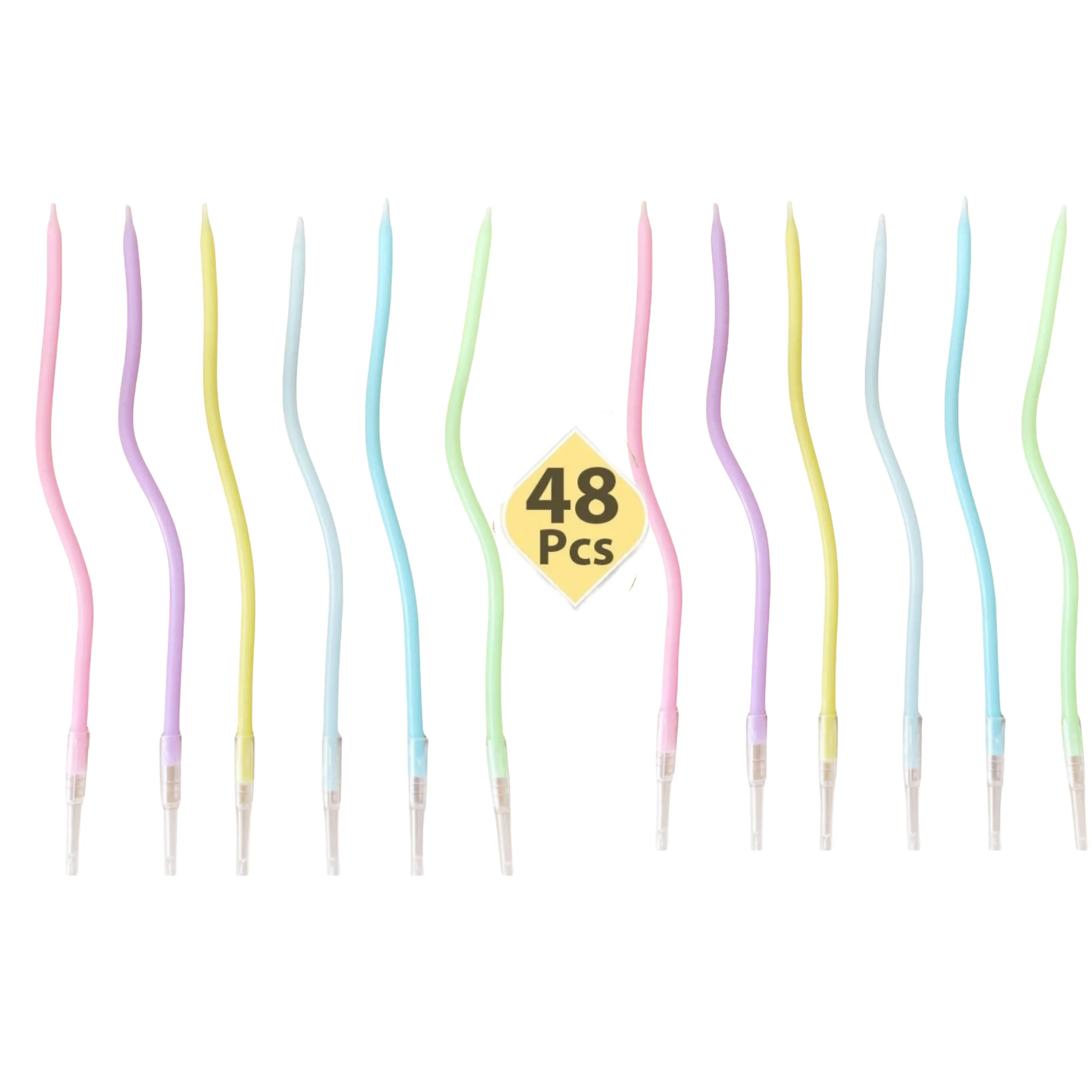 Set of Elegant Spiral Celebration Candles