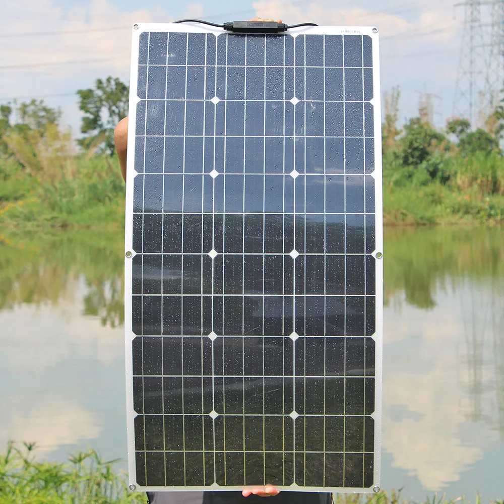

solar panel 500w 12v Flexible Monocrystalline Cell 100w 200w 300w 400w Off Grid System RV Marine