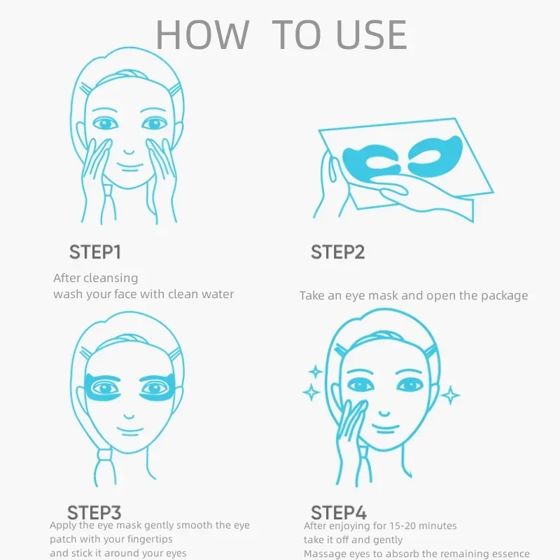 Collagen Eye Mask Wrinkle Remove Eyes Patches Firming Lifting Fade Fine Lines Hyaluronic Acid Moisturizing Smooth Eye Skin Care collagen eye mask eye mask patch