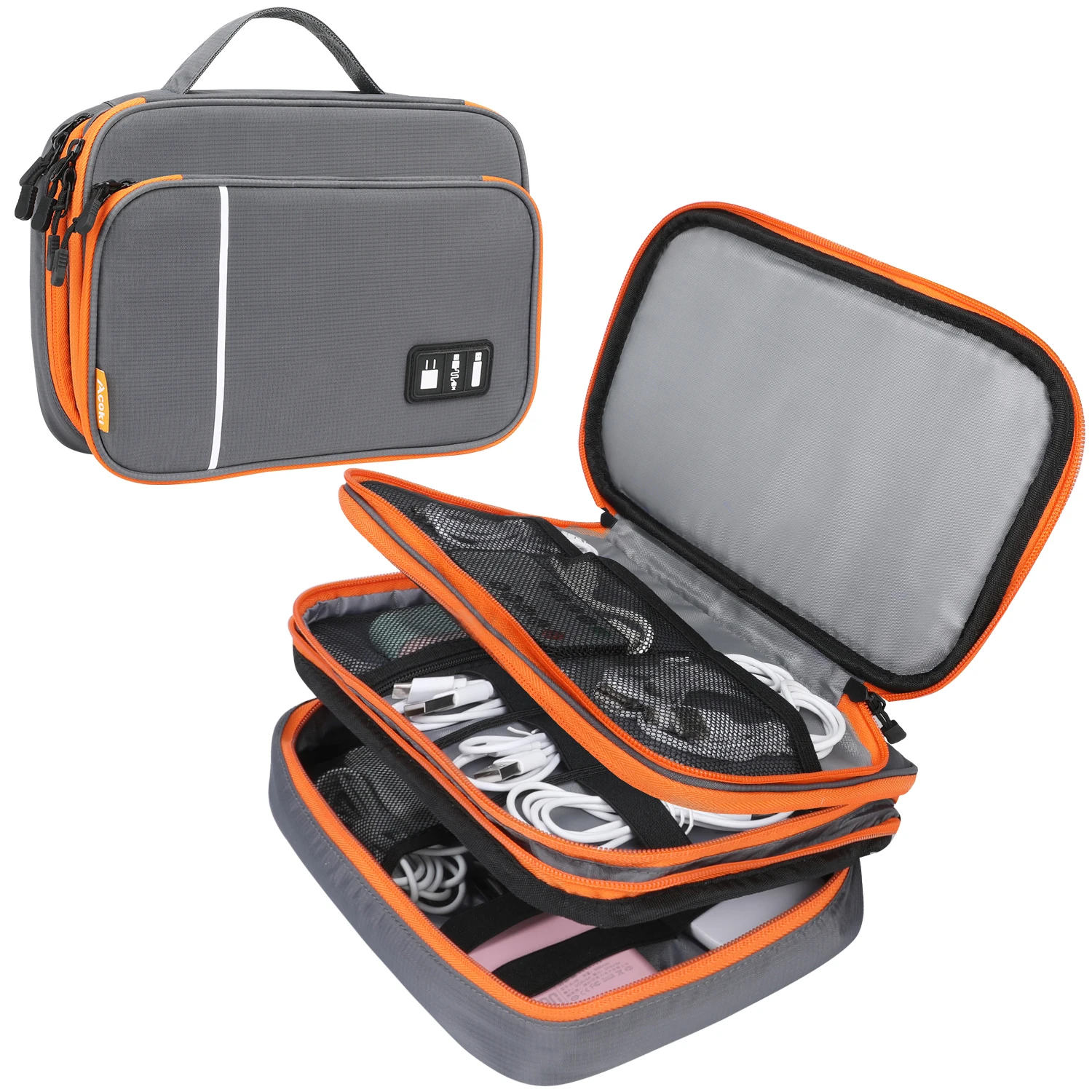 Borsa Organizzatore Cavi da Viaggio per Cavi, Schede SD, Power Bank e
