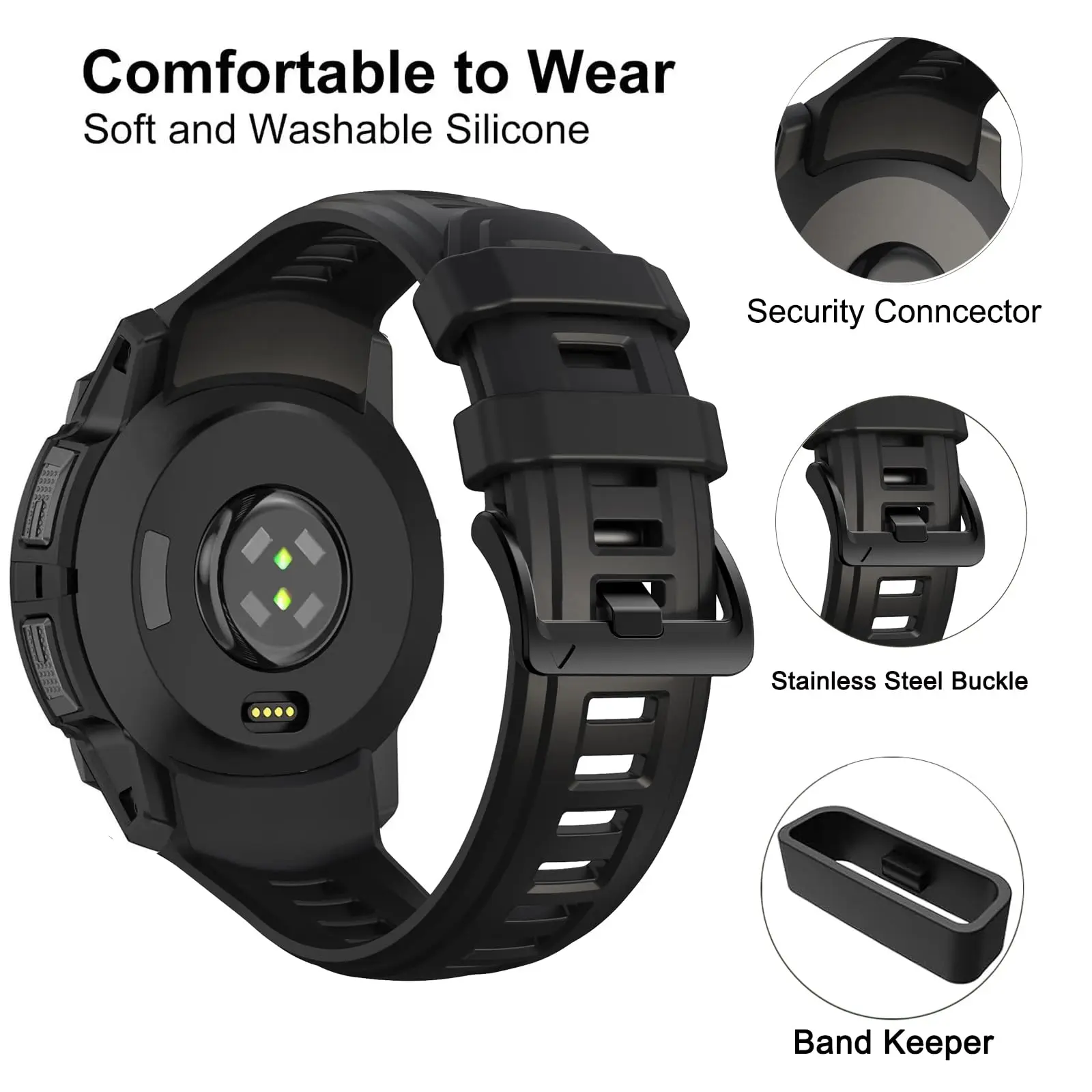 Premium Silicone Sports Strap - Versatile Fit Accessory Bracelet