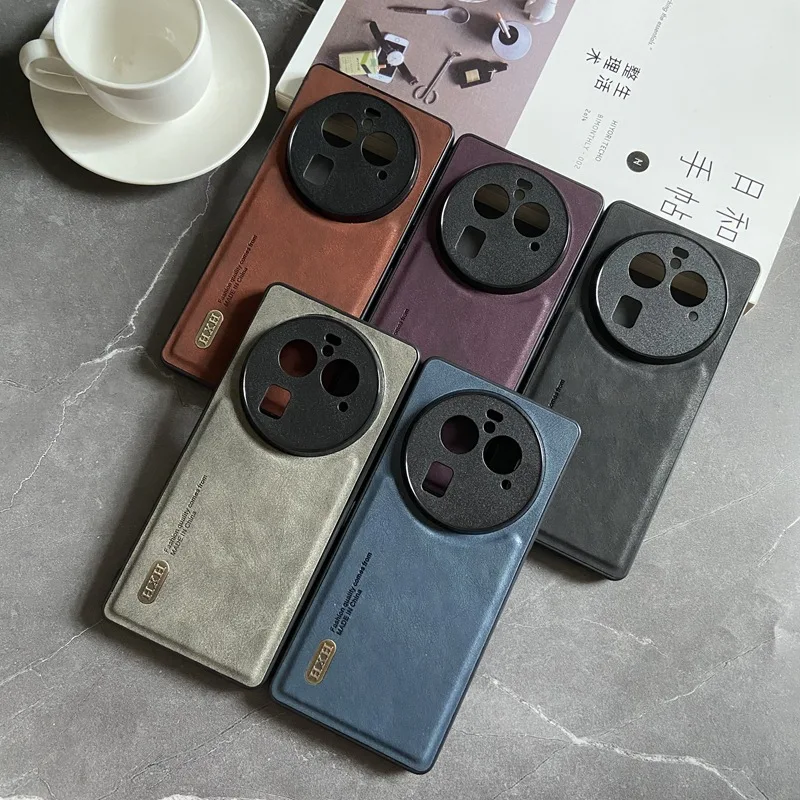 OPPO Find X6 Pro Realme GT5 11 Plus C53 Reno 10 8T 케이스용 마그네틱 가죽 무광 소프트 풀 카메라 보호 커버 쉘